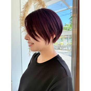 広島袋町で叶う大人ショート　前髪長めショート